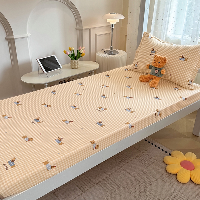 91家纺网 家纺一手货源 找家纺 壹贝家纺 2025新款学生季喷气全棉跑量宿舍三件套（提供买家秀） 俏皮狗