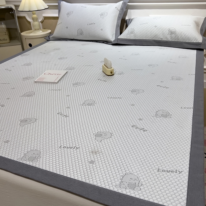 91家纺网 家纺一手货源 找家纺 （总）莱家富 2025新款A类凉感豆豆凉席冰丝席-抱抱龙系列