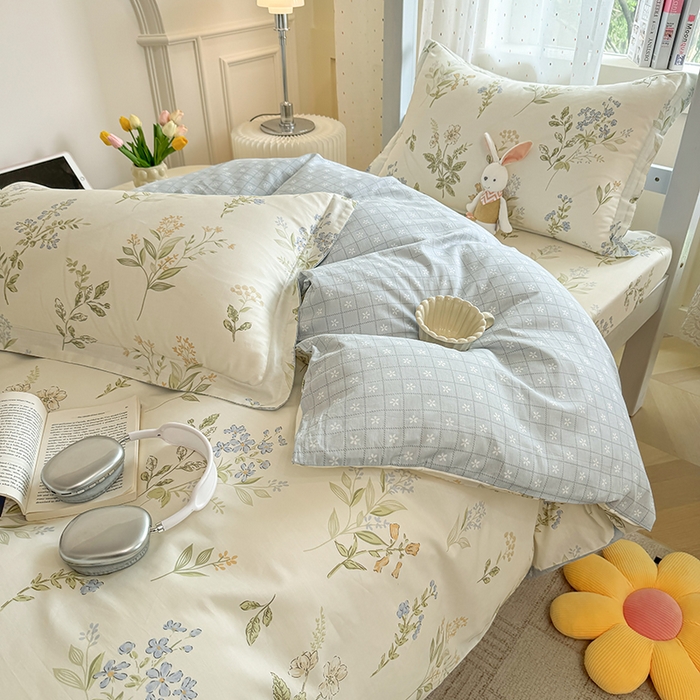 91家纺网 家纺一手货源 找家纺 壹贝家纺 2025新款学生季喷气全棉跑量宿舍三件套（提供买家秀） 沁园春