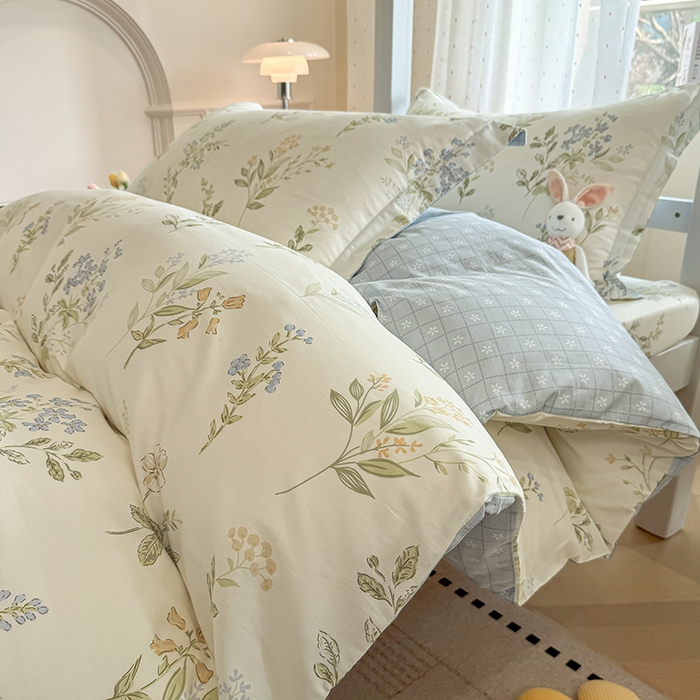 91家纺网 家纺一手货源 找家纺 壹贝家纺 2025新款学生季喷气全棉跑量宿舍三件套（提供买家秀） 沁园春