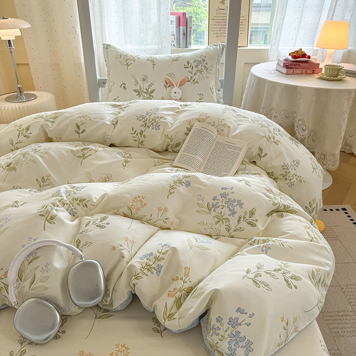 91家纺网 家纺一手货源 找家纺 壹贝家纺 2025新款学生季喷气全棉跑量宿舍三件套（提供买家秀） 沁园春