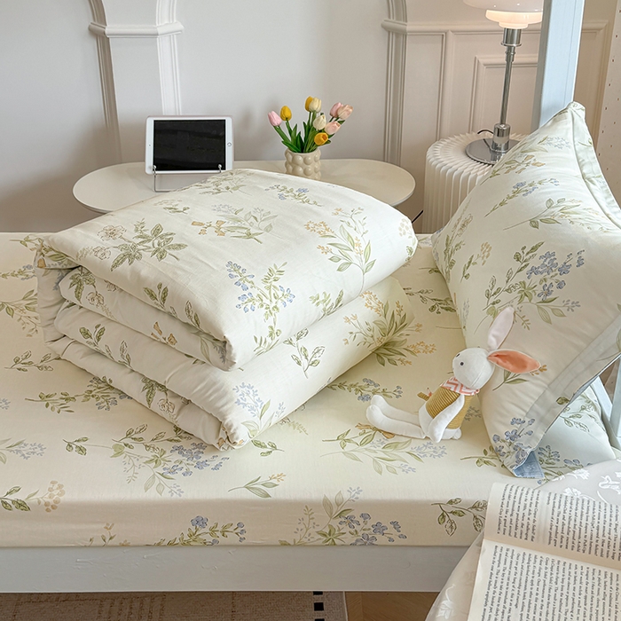 91家纺网 家纺一手货源 找家纺 壹贝家纺 2025新款学生季喷气全棉跑量宿舍三件套（提供买家秀） 沁园春