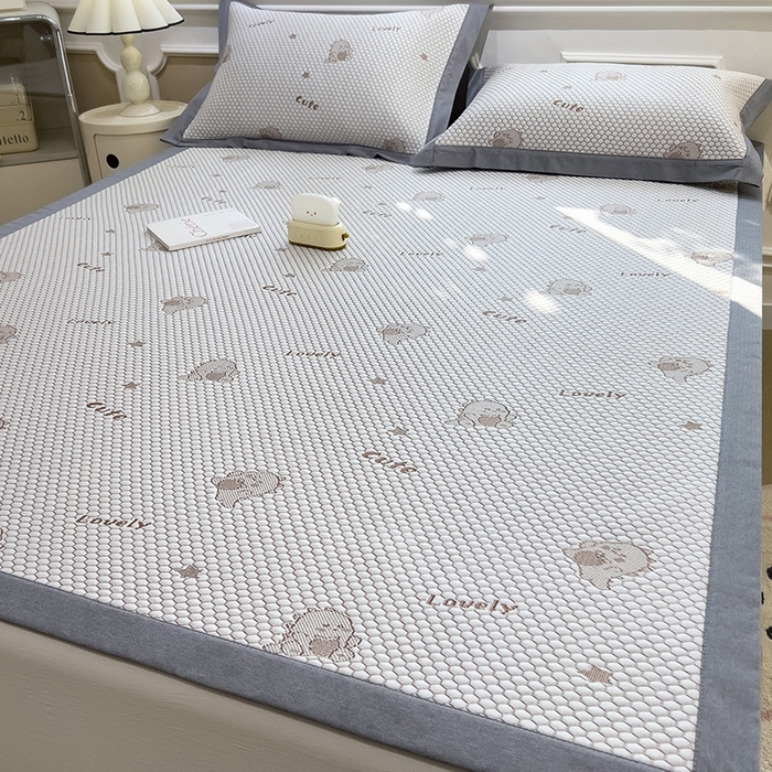 91家纺网 家纺一手货源 找家纺 （总）莱家富 2025新款A类凉感豆豆凉席冰丝席-抱抱龙系列