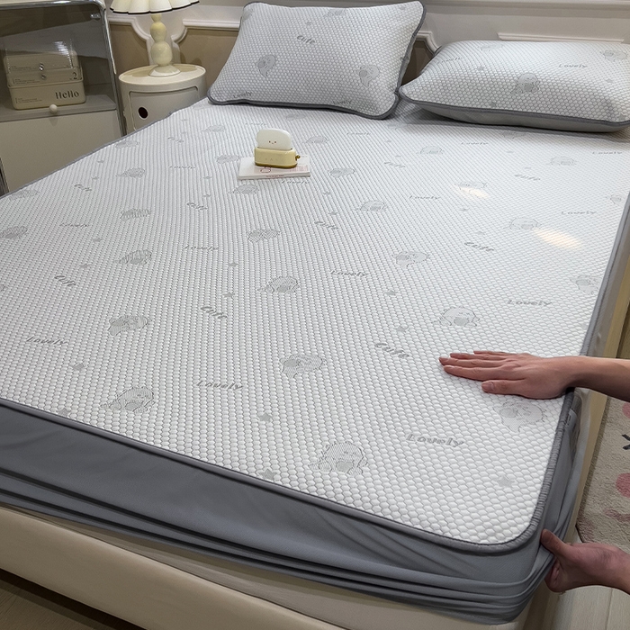 91家纺网 家纺一手货源 找家纺 （总）莱家富 2025新款A类凉感豆豆凉席冰丝席-抱抱龙系列