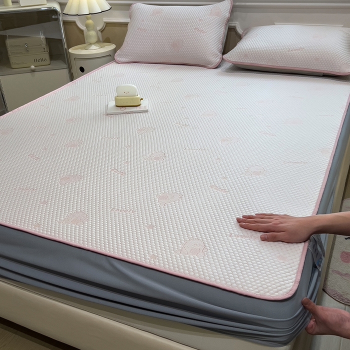 91家纺网 家纺一手货源 找家纺 （总）莱家富 2025新款A类凉感豆豆凉席冰丝席-抱抱龙系列