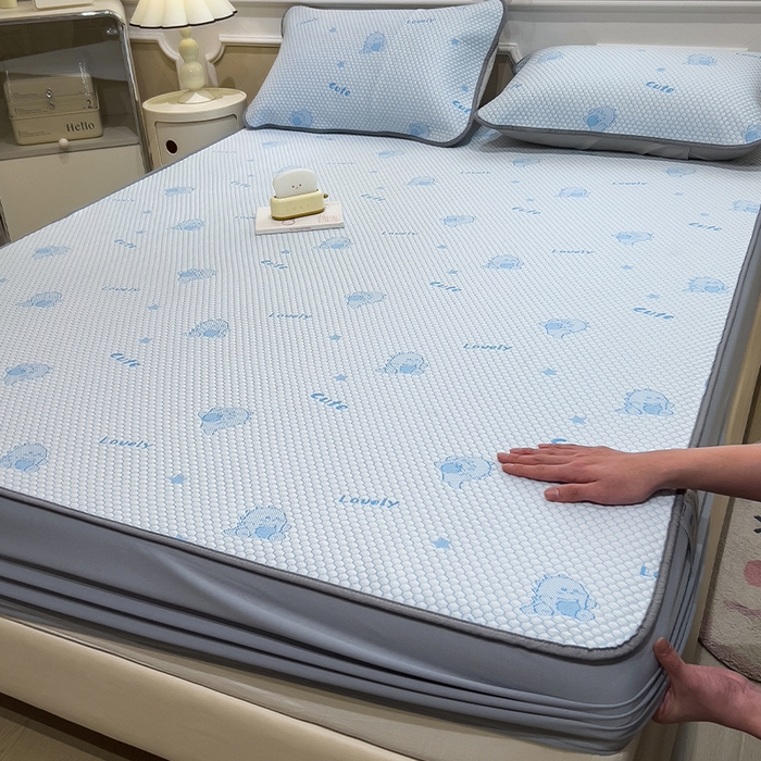 91家纺网 家纺一手货源 找家纺 （总）莱家富 2025新款A类凉感豆豆凉席冰丝席-抱抱龙系列