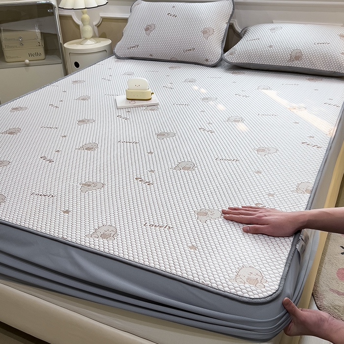 91家纺网 家纺一手货源 找家纺 （总）莱家富 2025新款A类凉感豆豆凉席冰丝席-抱抱龙系列