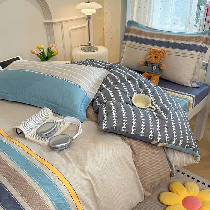 91家纺网 家纺一手货源 找家纺 壹贝家纺 2025新款学生季喷气全棉跑量宿舍三件套（提供买家秀） 如果爱