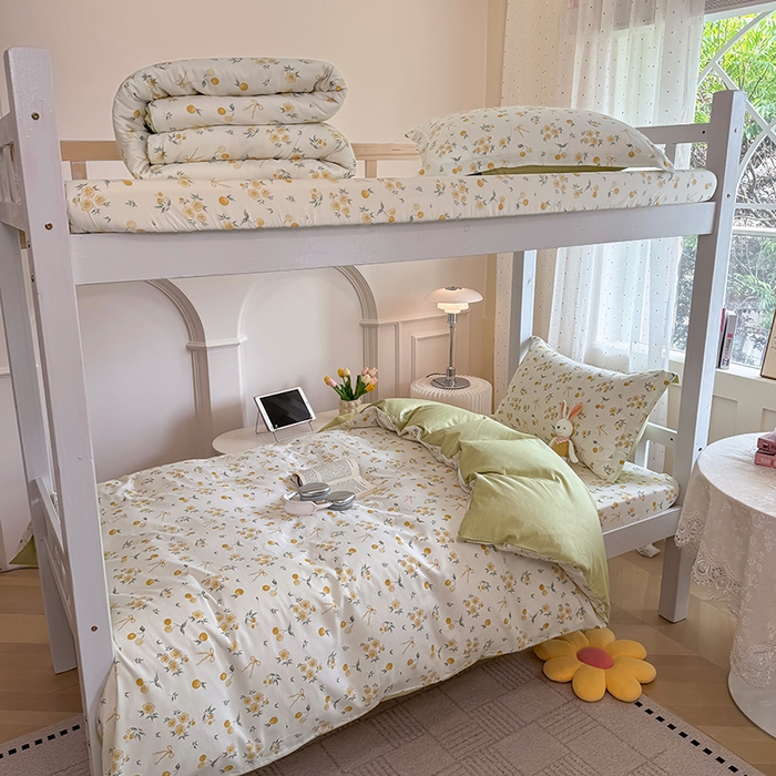 壹贝家纺 2025新款学生季喷气全棉跑量宿舍三件套（提供买家秀） 如愿