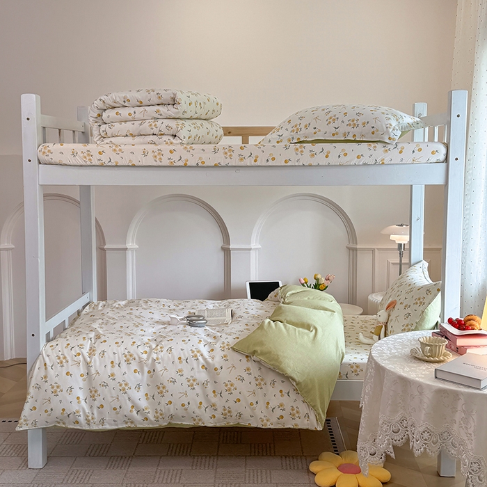 91家纺网 家纺一手货源 找家纺 壹贝家纺 2025新款学生季喷气全棉跑量宿舍三件套（提供买家秀） 如愿