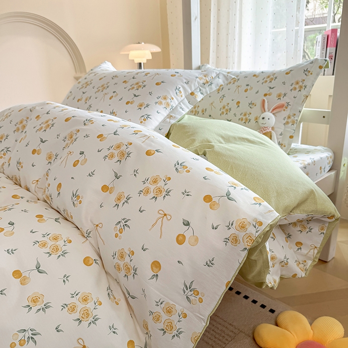 91家纺网 家纺一手货源 找家纺 壹贝家纺 2025新款学生季喷气全棉跑量宿舍三件套（提供买家秀） 如愿