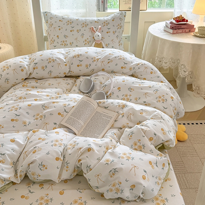 91家纺网 家纺一手货源 找家纺 壹贝家纺 2025新款学生季喷气全棉跑量宿舍三件套（提供买家秀） 如愿