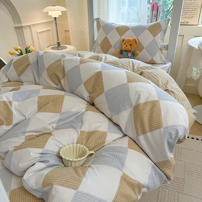 91家纺网 家纺一手货源 找家纺 壹贝家纺 2025新款学生季喷气全棉跑量宿舍三件套（提供买家秀） 瑞吉斯-黄