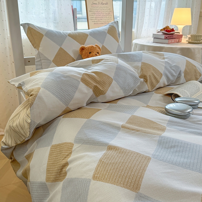 91家纺网 家纺一手货源 找家纺 壹贝家纺 2025新款学生季喷气全棉跑量宿舍三件套（提供买家秀） 瑞吉斯-黄