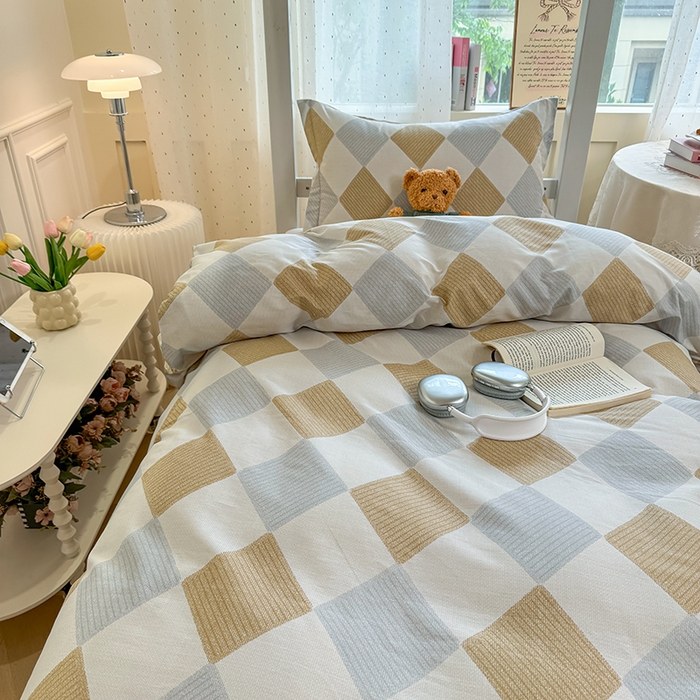 91家纺网 家纺一手货源 找家纺 壹贝家纺 2025新款学生季喷气全棉跑量宿舍三件套（提供买家秀） 瑞吉斯-黄