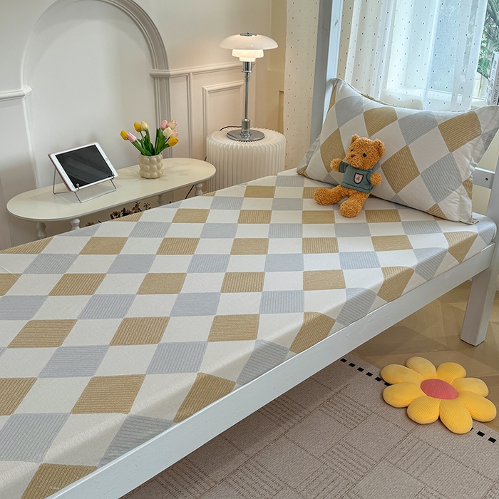 91家纺网 家纺一手货源 找家纺 壹贝家纺 2025新款学生季喷气全棉跑量宿舍三件套（提供买家秀） 瑞吉斯-黄