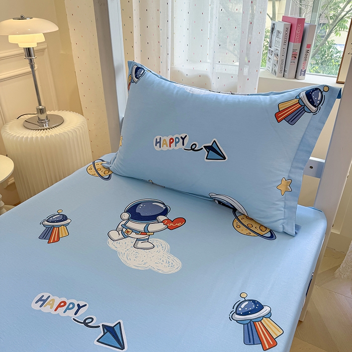 91家纺网 家纺一手货源 找家纺 壹贝家纺 2025新款学生季喷气全棉跑量宿舍三件套（提供买家秀） 太空奇遇