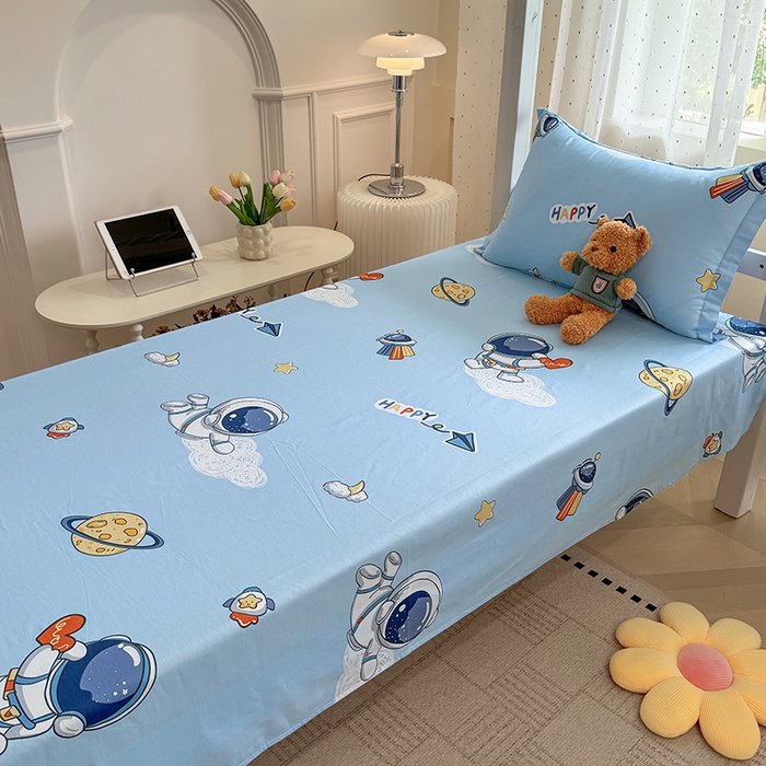 91家纺网 家纺一手货源 找家纺 壹贝家纺 2025新款学生季喷气全棉跑量宿舍三件套（提供买家秀） 太空奇遇