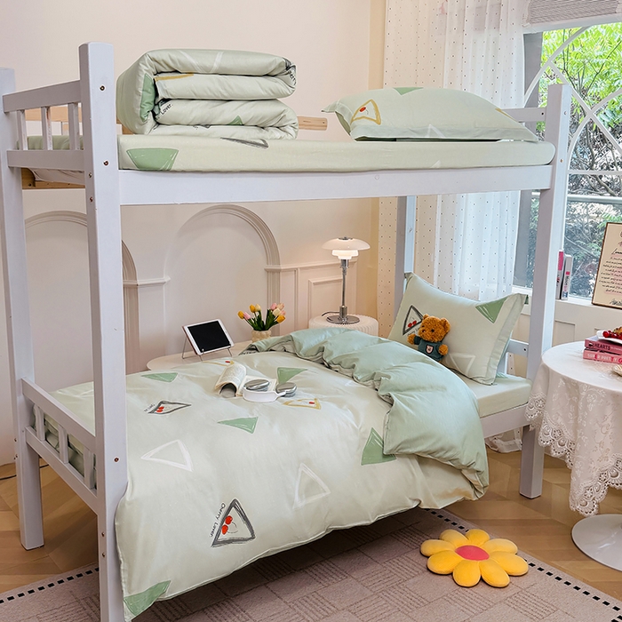 壹贝家纺 2025新款学生季喷气全棉跑量宿舍三件套（提供买家秀） 小可布丁