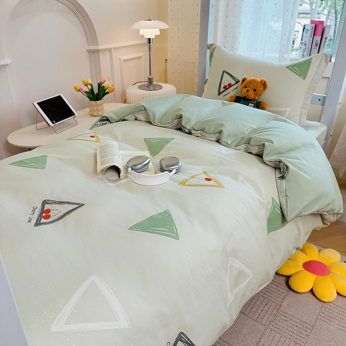 91家纺网 家纺一手货源 找家纺 壹贝家纺 2025新款学生季喷气全棉跑量宿舍三件套（提供买家秀） 小可布丁