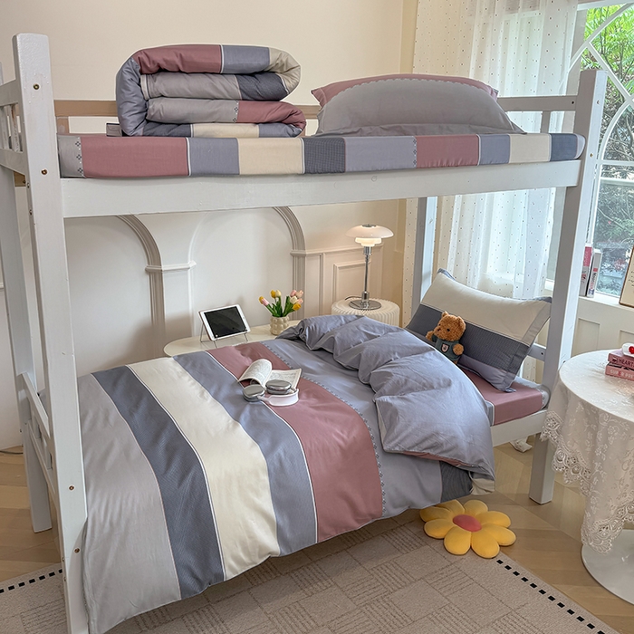 壹贝家纺 2025新款学生季喷气全棉跑量宿舍三件套（提供买家秀） 致青春