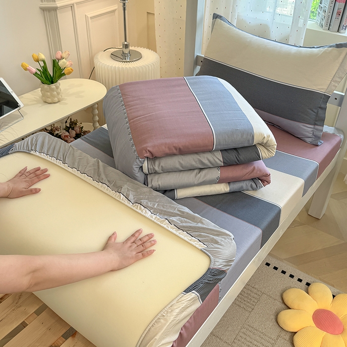 91家纺网 家纺一手货源 找家纺 壹贝家纺 2025新款学生季喷气全棉跑量宿舍三件套（提供买家秀） 致青春