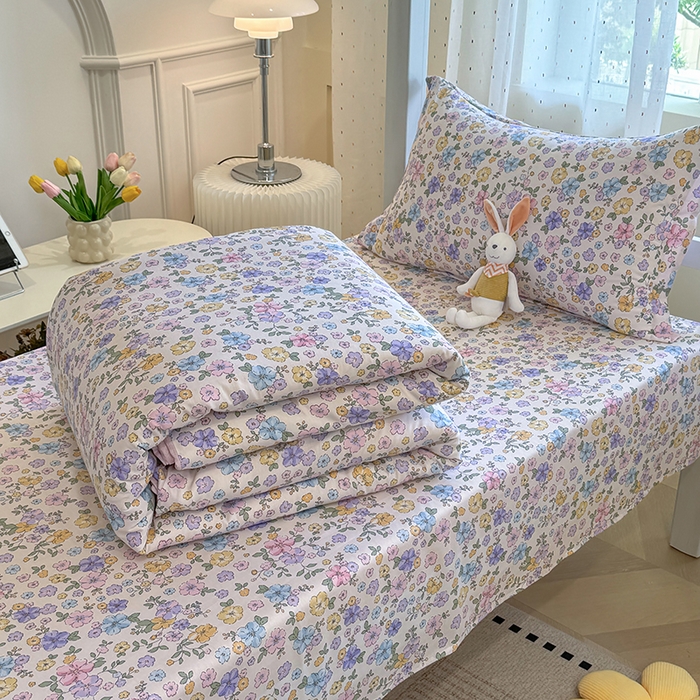 91家纺网 家纺一手货源 找家纺 壹贝家纺 2025新款学生季喷气全棉跑量宿舍三件套（提供买家秀） 小美满