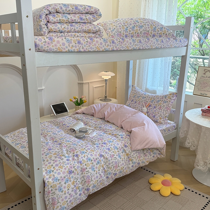 91家纺网 家纺一手货源 找家纺 壹贝家纺 2025新款学生季喷气全棉跑量宿舍三件套（提供买家秀） 小美满