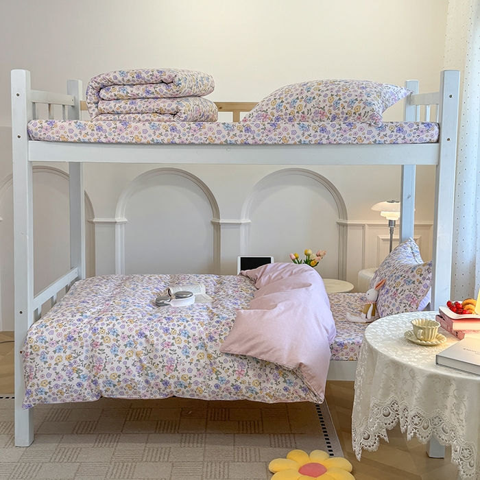 91家纺网 家纺一手货源 找家纺 壹贝家纺 2025新款学生季喷气全棉跑量宿舍三件套（提供买家秀） 小美满