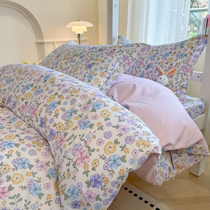 91家纺网 家纺一手货源 找家纺 壹贝家纺 2025新款学生季喷气全棉跑量宿舍三件套（提供买家秀） 小美满