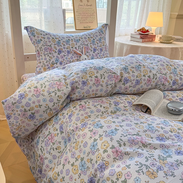 91家纺网 家纺一手货源 找家纺 壹贝家纺 2025新款学生季喷气全棉跑量宿舍三件套（提供买家秀） 小美满