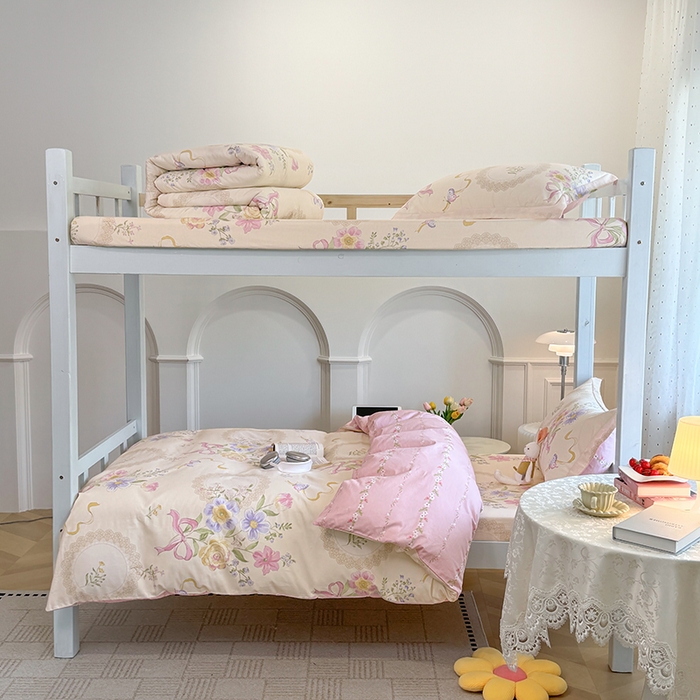 91家纺网 家纺一手货源 找家纺 壹贝家纺 2025新款学生季喷气全棉跑量宿舍三件套（提供买家秀） 新恰如初