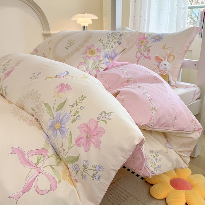 91家纺网 家纺一手货源 找家纺 壹贝家纺 2025新款学生季喷气全棉跑量宿舍三件套（提供买家秀） 新恰如初