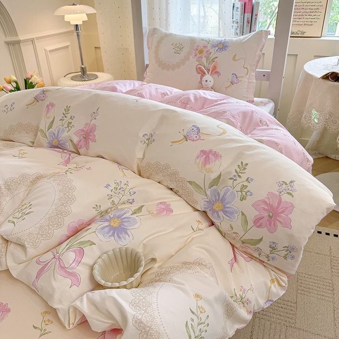 91家纺网 家纺一手货源 找家纺 壹贝家纺 2025新款学生季喷气全棉跑量宿舍三件套（提供买家秀） 新恰如初