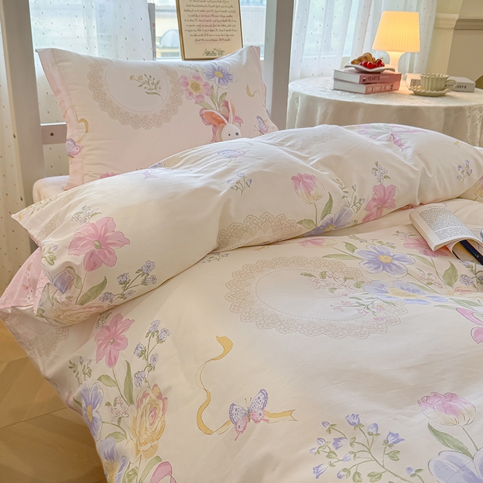 91家纺网 家纺一手货源 找家纺 壹贝家纺 2025新款学生季喷气全棉跑量宿舍三件套（提供买家秀） 新恰如初