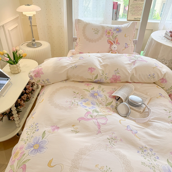 91家纺网 家纺一手货源 找家纺 壹贝家纺 2025新款学生季喷气全棉跑量宿舍三件套（提供买家秀） 新恰如初