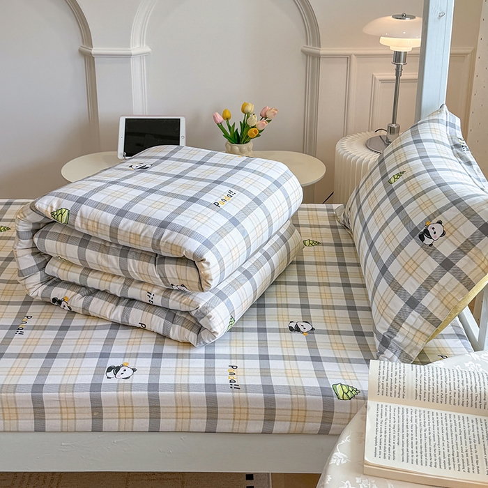 91家纺网 家纺一手货源 找家纺 壹贝家纺 2025新款学生季喷气全棉跑量宿舍三件套（提供买家秀） 竹林物语