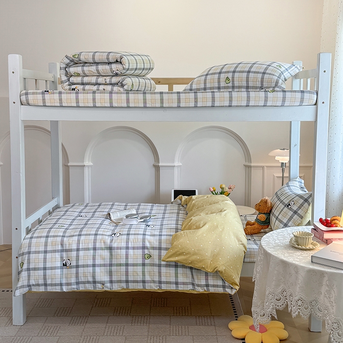 91家纺网 家纺一手货源 找家纺 壹贝家纺 2025新款学生季喷气全棉跑量宿舍三件套（提供买家秀） 竹林物语