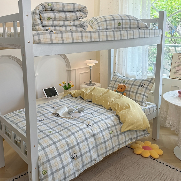 91家纺网 家纺一手货源 找家纺 壹贝家纺 2025新款学生季喷气全棉跑量宿舍三件套（提供买家秀） 竹林物语