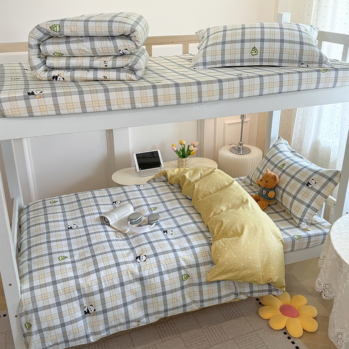 91家纺网 家纺一手货源 找家纺 壹贝家纺 2025新款学生季喷气全棉跑量宿舍三件套（提供买家秀） 竹林物语