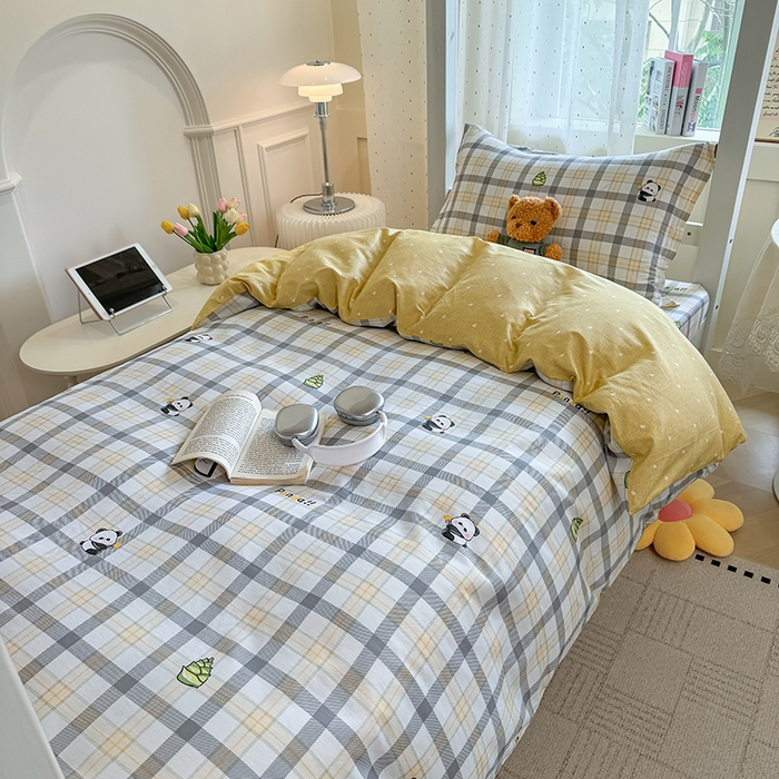 91家纺网 家纺一手货源 找家纺 壹贝家纺 2025新款学生季喷气全棉跑量宿舍三件套（提供买家秀） 竹林物语