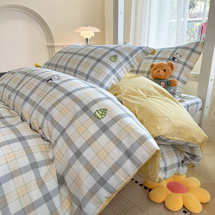 91家纺网 家纺一手货源 找家纺 壹贝家纺 2025新款学生季喷气全棉跑量宿舍三件套（提供买家秀） 竹林物语