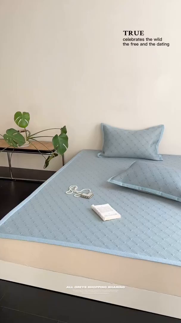 91家纺网 家纺一手货源 找家纺 （总）莱家富 2025新款凉席养生席冰丝席-爱豆系列