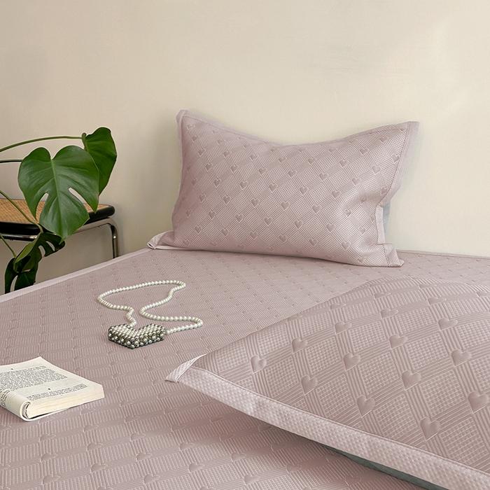 莱家富 2025新款凉席养生席冰丝席-爱豆系列 粉