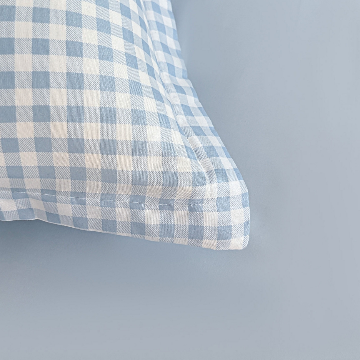 91家纺网 家纺一手货源 找家纺 楠沐家纺 2025新款格子芦荟棉磨毛四件套 心动蓝