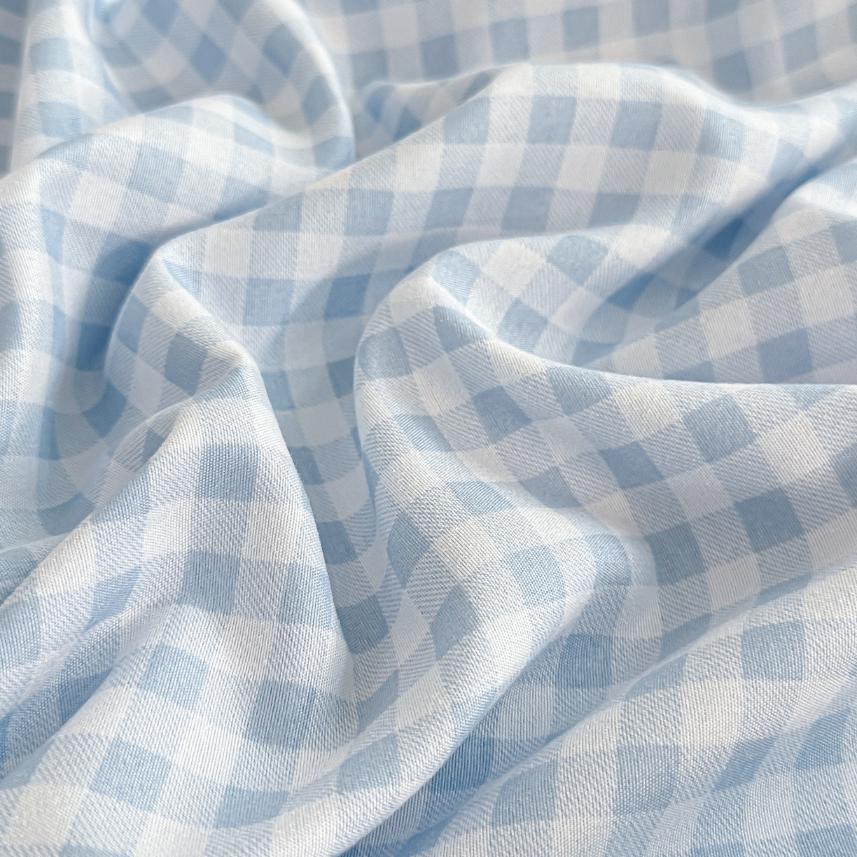 91家纺网 家纺一手货源 找家纺 楠沐家纺 2025新款格子芦荟棉磨毛四件套 心动蓝