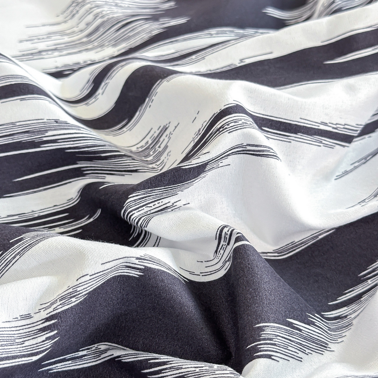 91家纺网 家纺一手货源 找家纺 楠沐家纺 2025新款格子芦荟棉磨毛四件套 水波纹