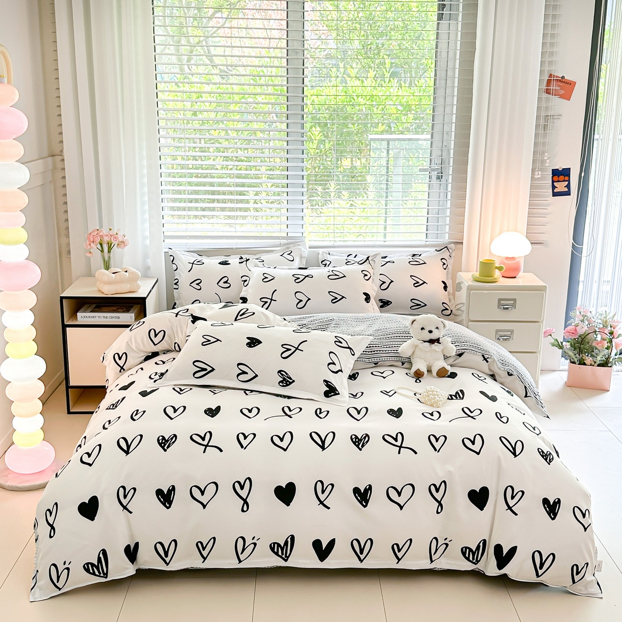 91家纺网 家纺一手货源 找家纺 楠沐家纺 2025新款格子芦荟棉磨毛四件套 洛拉情怀