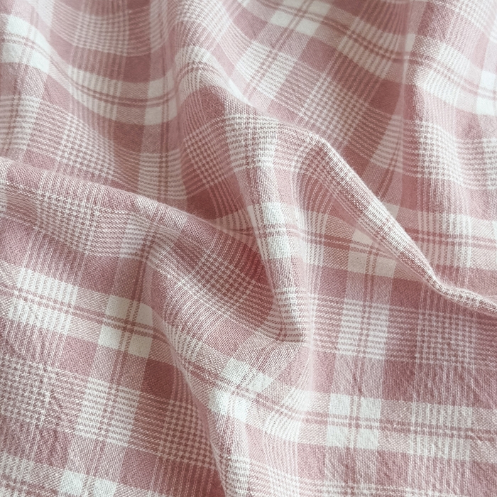 91家纺网 家纺一手货源 找家纺 菡宝 【不断货 预留5公分缩水】a类母婴级纯棉全棉色织水洗棉四件套 支持定制定做尺寸 粉格调