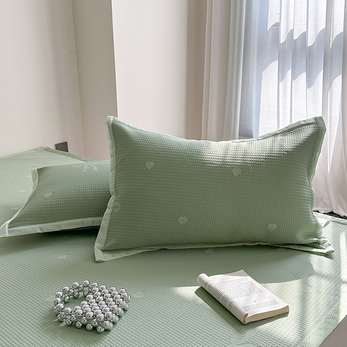 91家纺网 家纺一手货源 找家纺 莱家富 2025新款凉席养生席冰丝席-甜梦系列 绿